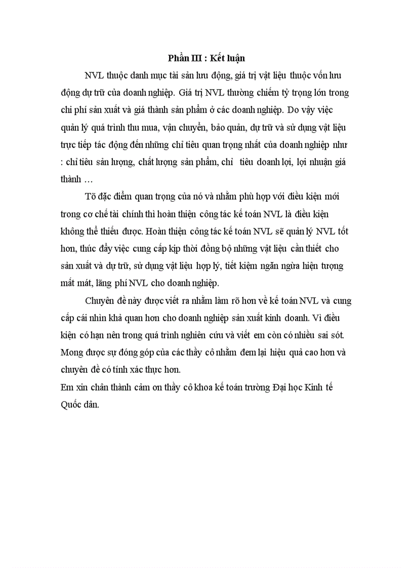 image for page Nguyên vật liệu và một số ý kiến nhằm hoàn thiện kế toán về nguyên vật liệu 1