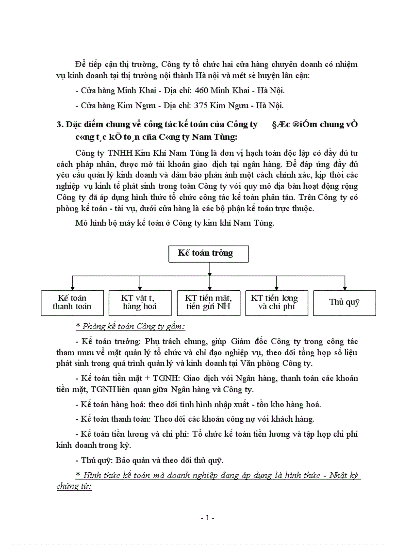 image for page Tổ chức kế toán bán hàng và xác định kết quả tại công ty TNHH Nam Tùng 1