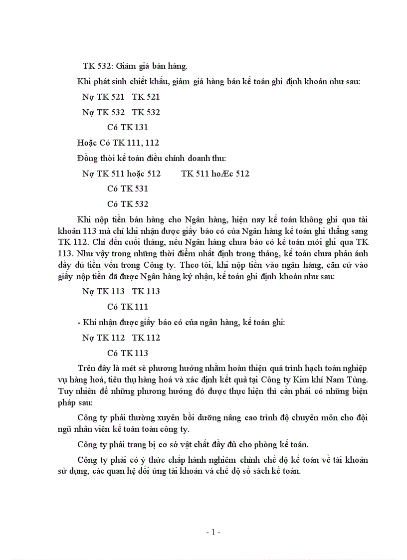 image for page Tổ chức kế toán bán hàng và xác định kết quả tại công ty TNHH Nam Tùng 1