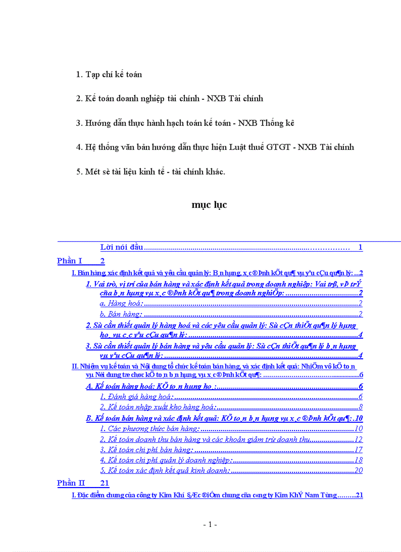 image for page Tổ chức kế toán bán hàng và xác định kết quả tại công ty TNHH Nam Tùng 1