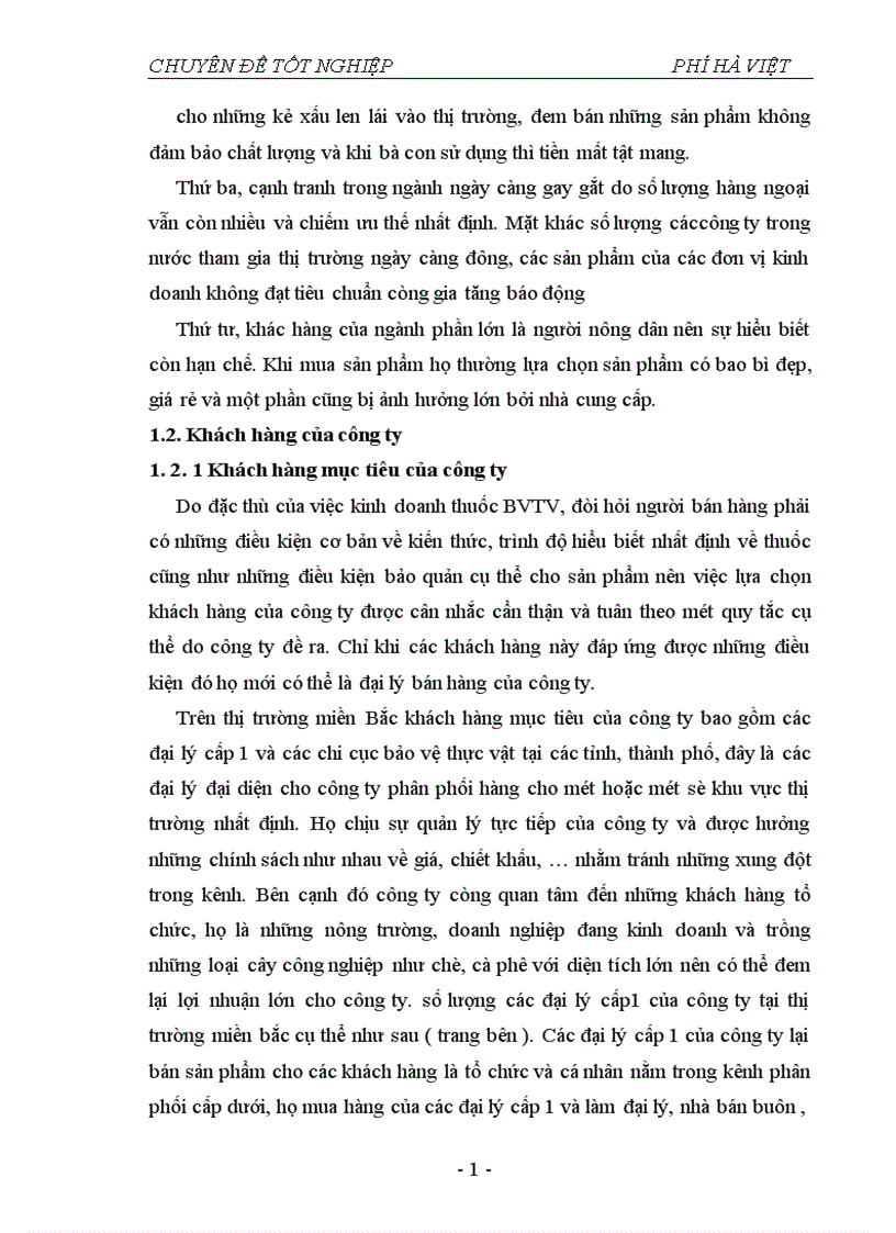 image for page Thực trạng và một số giải pháp nhằm hoàn thiện hệ thống phân phối tại công ty cổ phần vật tư BVTV Hoà Bình 1