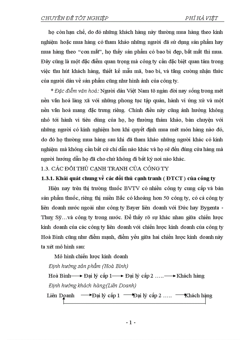 image for page Thực trạng và một số giải pháp nhằm hoàn thiện hệ thống phân phối tại công ty cổ phần vật tư BVTV Hoà Bình 1