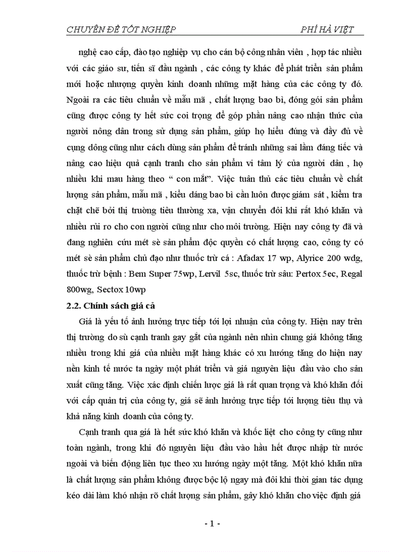 image for page Thực trạng và một số giải pháp nhằm hoàn thiện hệ thống phân phối tại công ty cổ phần vật tư BVTV Hoà Bình 1