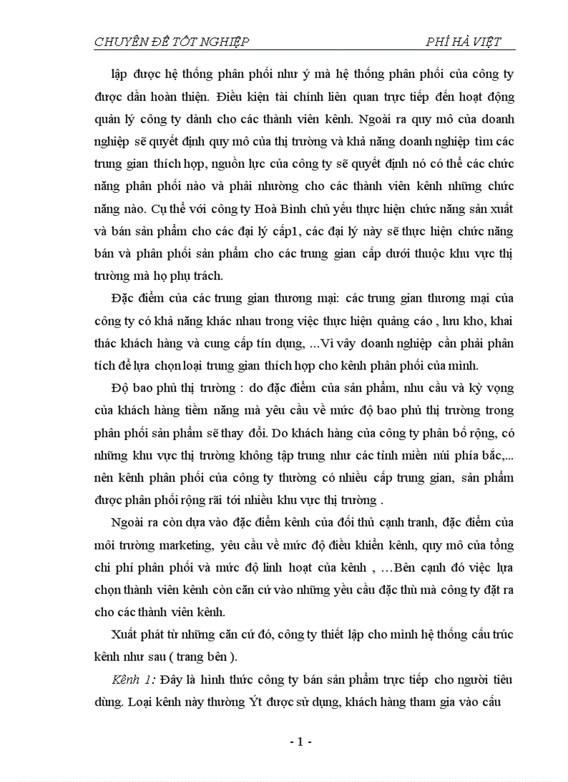 image for page Thực trạng và một số giải pháp nhằm hoàn thiện hệ thống phân phối tại công ty cổ phần vật tư BVTV Hoà Bình 1