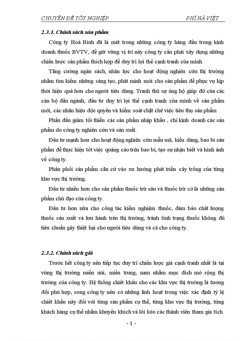 image for page Thực trạng và một số giải pháp nhằm hoàn thiện hệ thống phân phối tại công ty cổ phần vật tư BVTV Hoà Bình 1