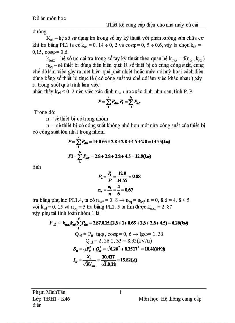 image for page Thiết kế cung cấp điện cho nhà máy củ cải đường 1