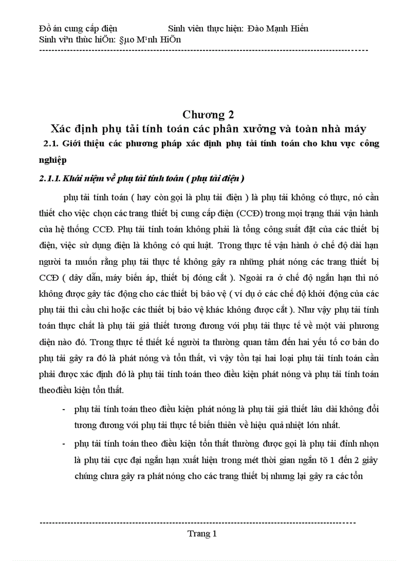 image for page Thiết kế hệ thống cung cấp điện cho nhà máy cơ khí địa phương 1