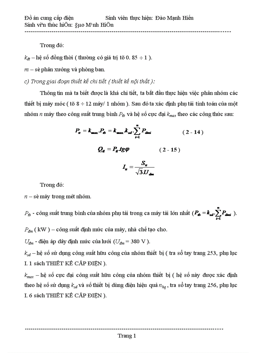 image for page Thiết kế hệ thống cung cấp điện cho nhà máy cơ khí địa phương 1