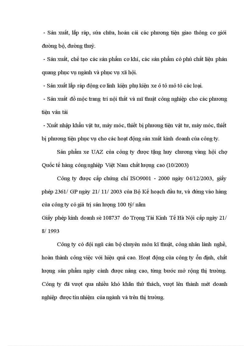 image for page Thực trạng hoạt động sản xuất kinh doanh và phương hướng phát triển Công ty cơ khí ô tô xe máy Thanh Xuân