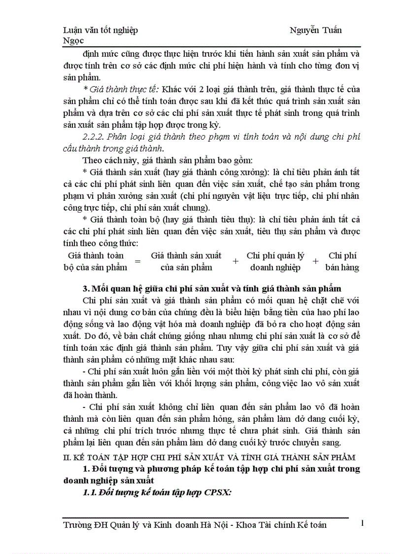 image for page Kế toán tập hợp chi phí sản xuất và tính giá thành sản phẩm tại Công ty Thương mại và Du lịch Hồng Trà 1