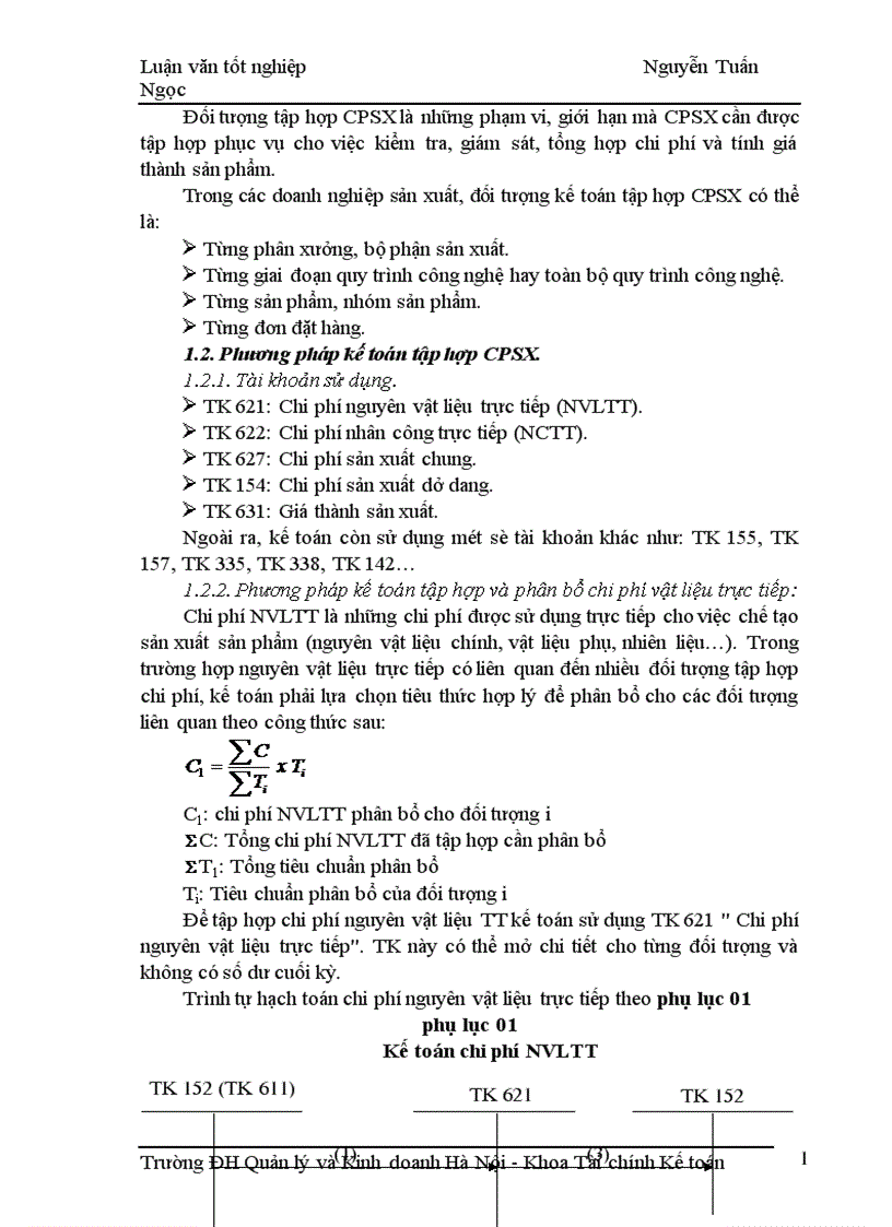 image for page Kế toán tập hợp chi phí sản xuất và tính giá thành sản phẩm tại Công ty Thương mại và Du lịch Hồng Trà 1