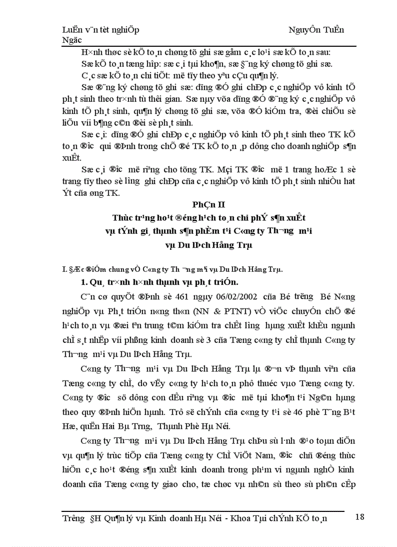 image for page Kế toán tập hợp chi phí sản xuất và tính giá thành sản phẩm tại Công ty Thương mại và Du lịch Hồng Trà 1