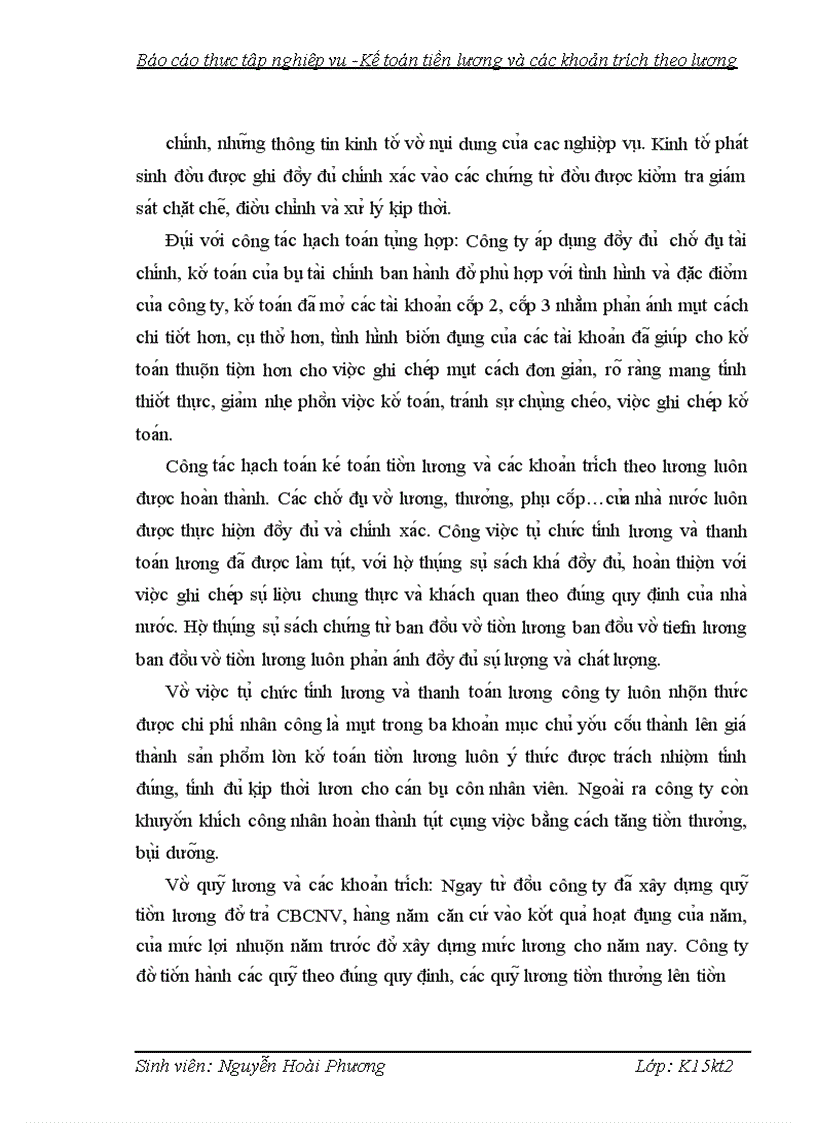 image for page Kế toán tiền lương và các khoản trích theo lương tại Công ty TNHH TM Thành Tuyết