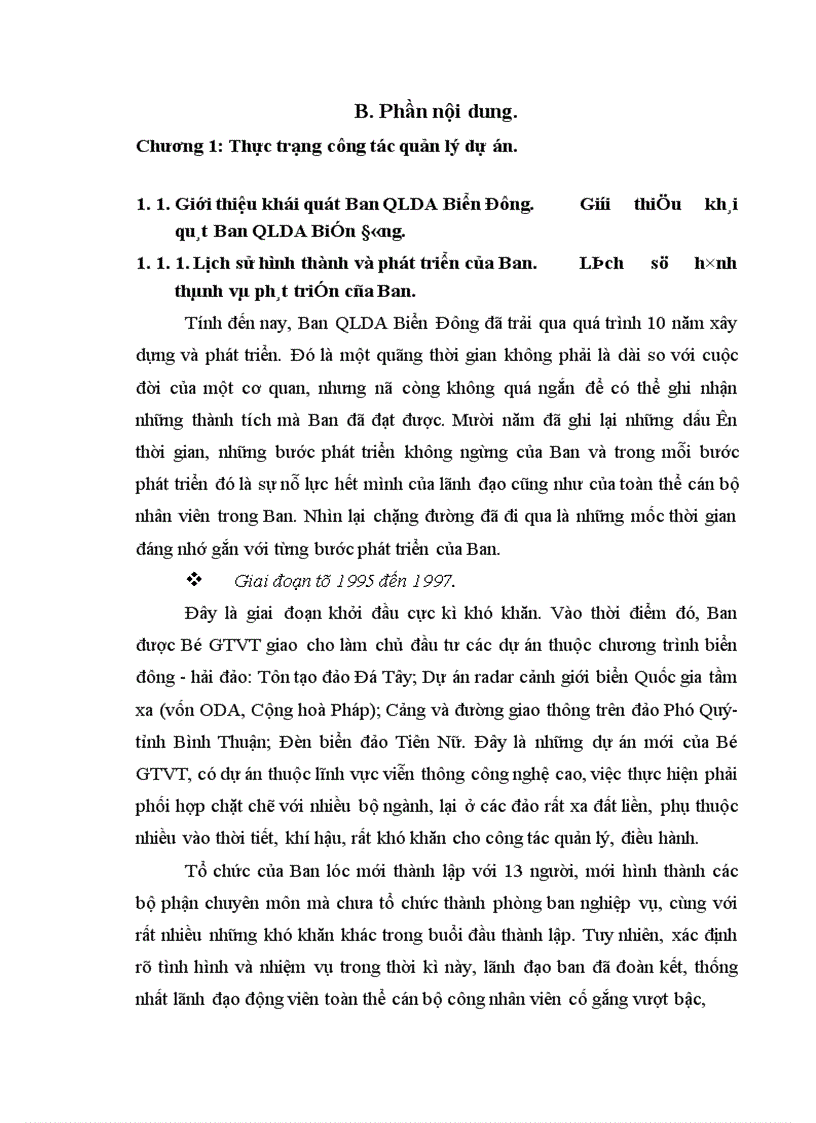 image for page Công tác quản lý dự án tại Ban QLDA Biển Đông 1