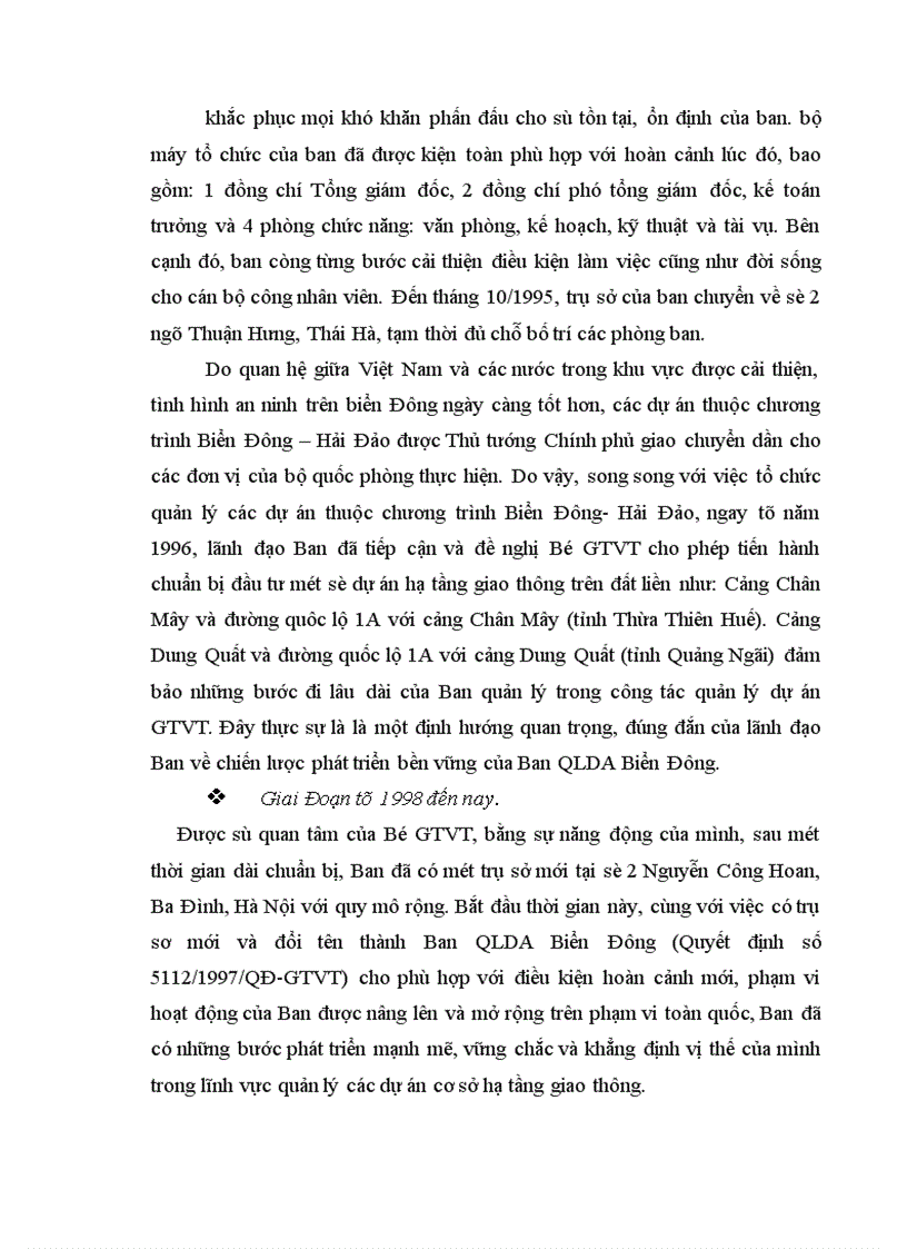 image for page Công tác quản lý dự án tại Ban QLDA Biển Đông 1