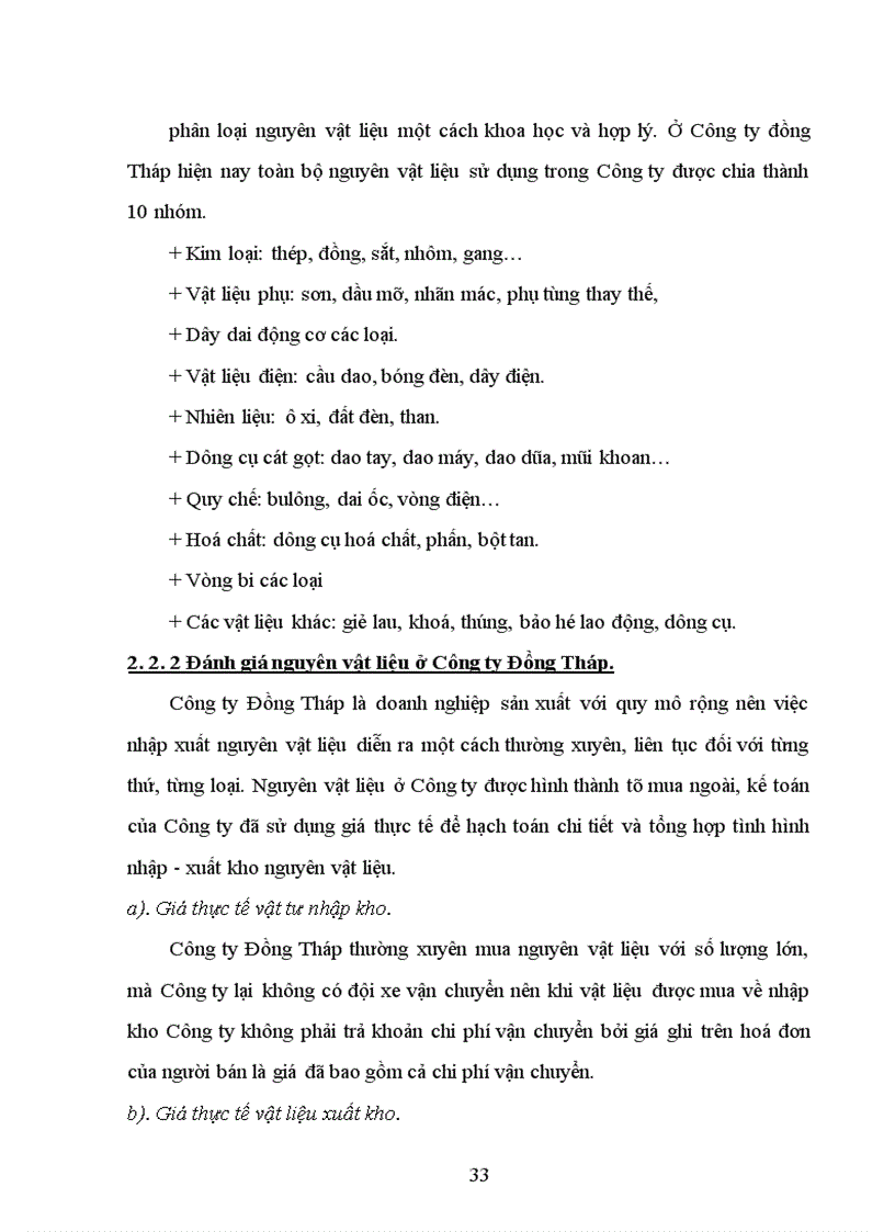 image for page Hoàn thiện công tác kế toán nguyên vật liệu ở Công ty Đồng Tháp 1