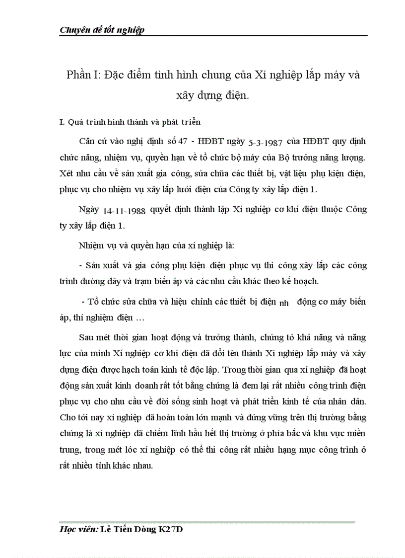 image for page Thực trạng kế toán tập hợp chi phí và tính giá thành sản phẩm của Xí nghiệp lắp máy và xây dựng điện