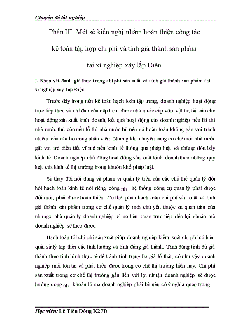 image for page Thực trạng kế toán tập hợp chi phí và tính giá thành sản phẩm của Xí nghiệp lắp máy và xây dựng điện