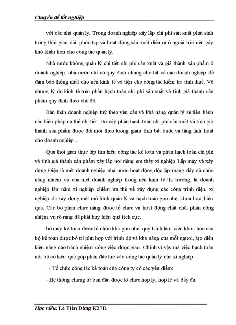 image for page Thực trạng kế toán tập hợp chi phí và tính giá thành sản phẩm của Xí nghiệp lắp máy và xây dựng điện