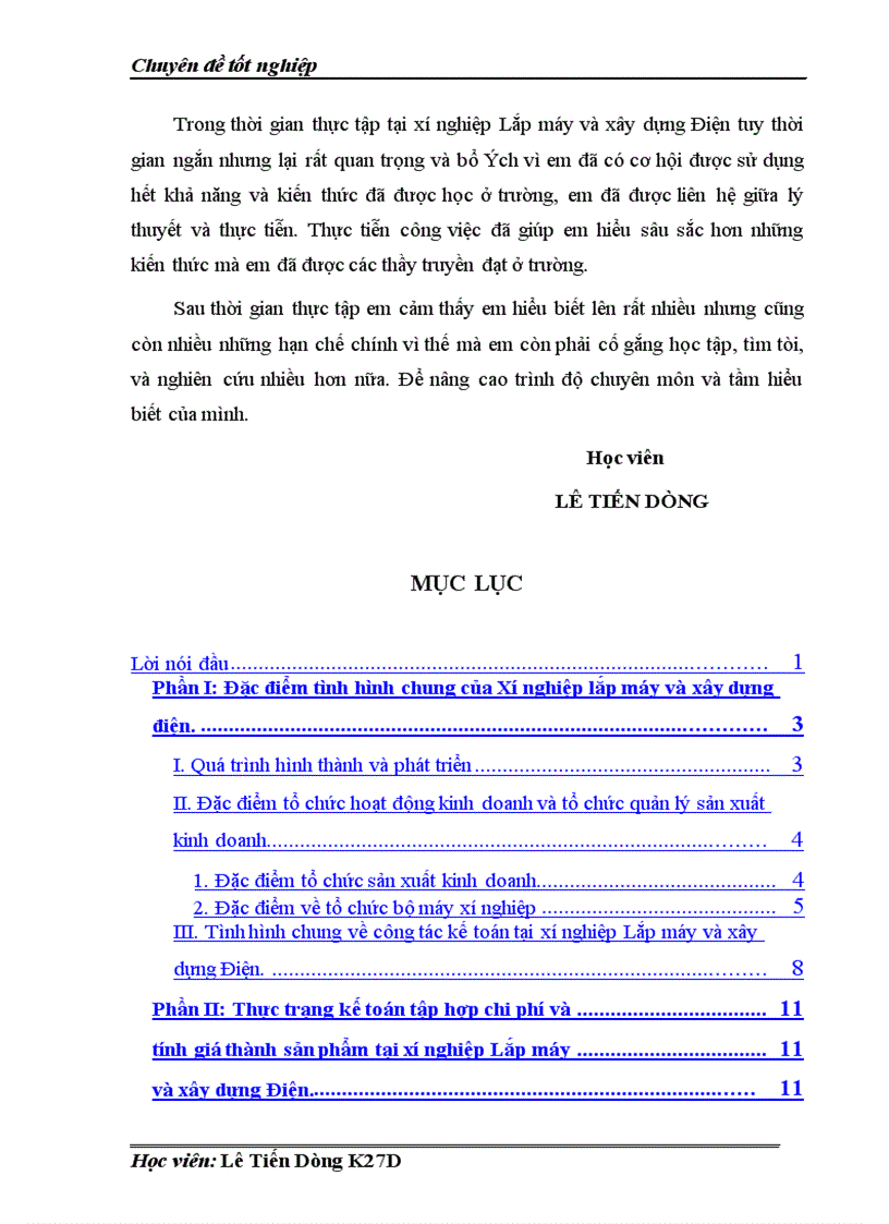 image for page Thực trạng kế toán tập hợp chi phí và tính giá thành sản phẩm của Xí nghiệp lắp máy và xây dựng điện