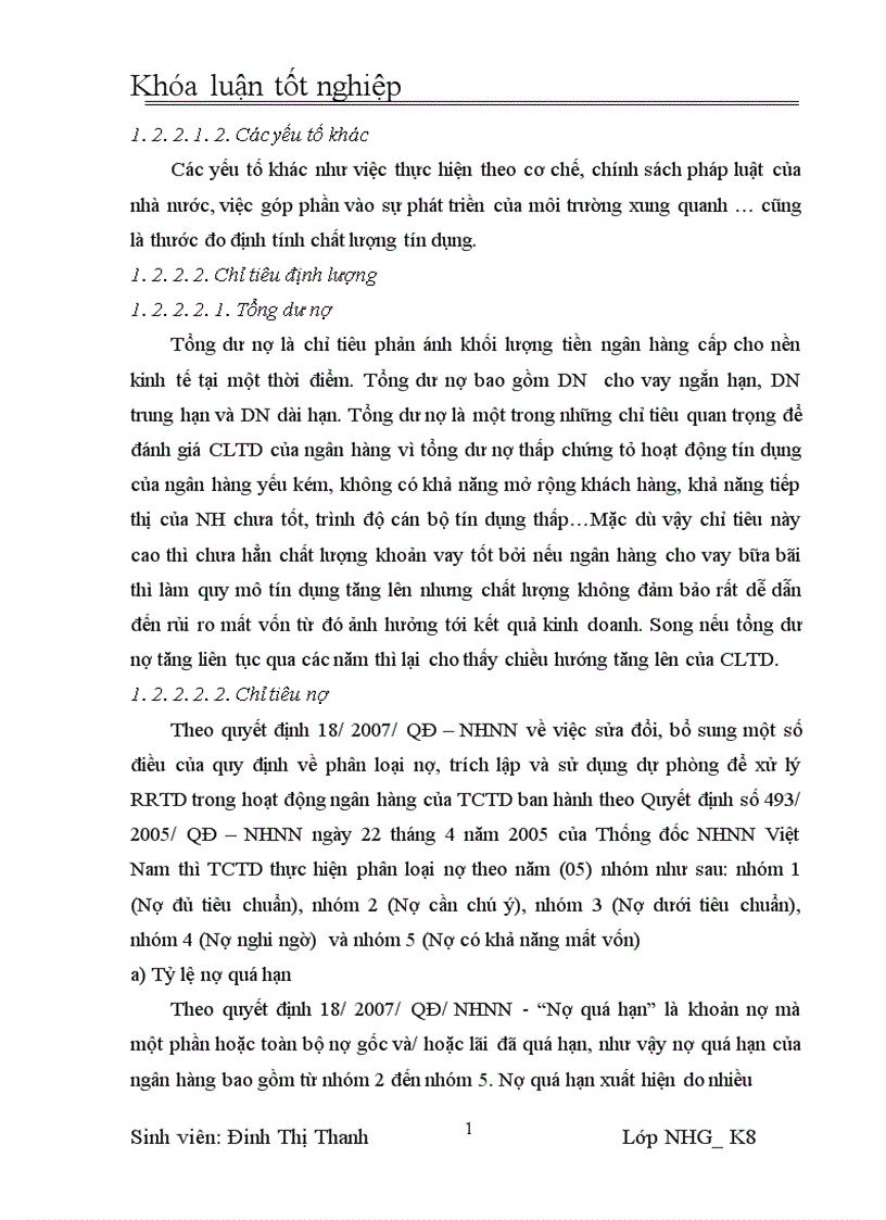 image for page Giải pháp nâng cao CLTD tại NHNo chi nhánh Nam Hà Nội