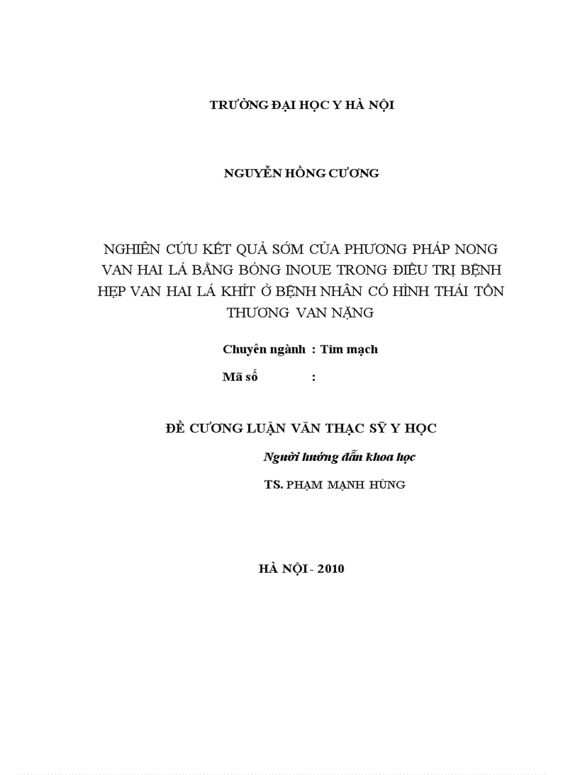 image for page Đánh giá kết quả sớm của kỹ thuật NVHL bằng bóng Inowe trong điều trị bệnh hẹp van hai lá khít ở bệnh nhân có tổn thương van nặng