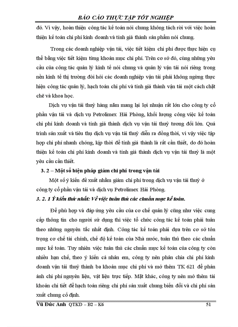 image for page Một số biện pháp giảm chi phí vận tải thuỷ tại công ty cổ phần vận tải và dịch vụ Petrolimex Hải Phòng 1