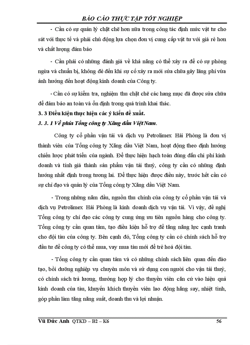 image for page Một số biện pháp giảm chi phí vận tải thuỷ tại công ty cổ phần vận tải và dịch vụ Petrolimex Hải Phòng 1