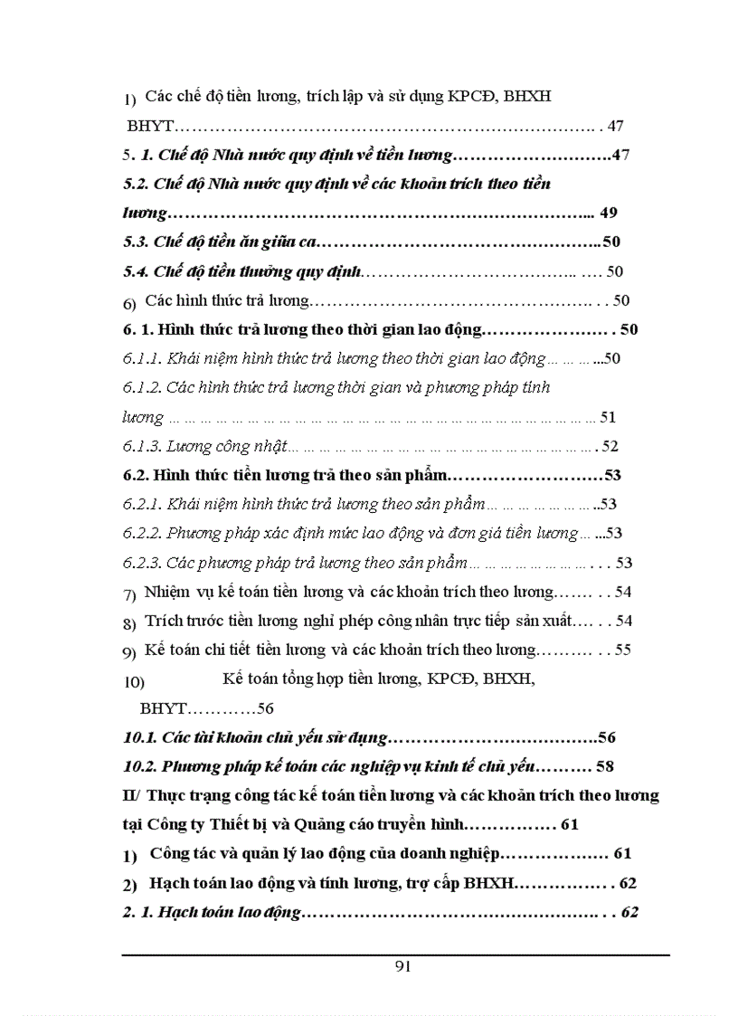 image for page Tiền lương và các khoản trích theo lương tại Công ty Thiết bị và Quảng cáo truyền hình 1