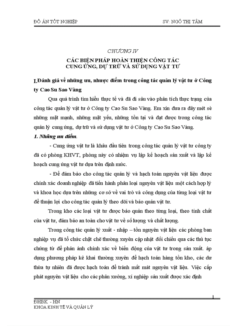 image for page Phân tích tình hình cung ứng dự trữ và sử dụng vật tư và một số biện pháp nâng cao tình hình cung ứng dự trữ và sử dụng vật tư tại Công ty cao su sao vàng 1