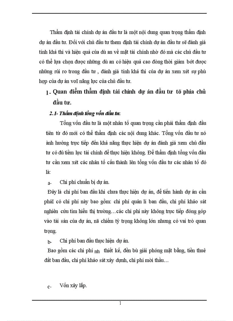 image for page Thẩm định tài chính dự án đầu tư Tổ hợp siêu thị kết hợp Chung cư Văn phòng 21 tầng của công ty cổ phần phát triển nhà Bà Rịa Vũng tàu 1
