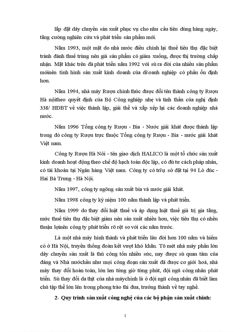 image for page Báo cáo thực tập tổng hợp tại công ty rượu Hà Nội