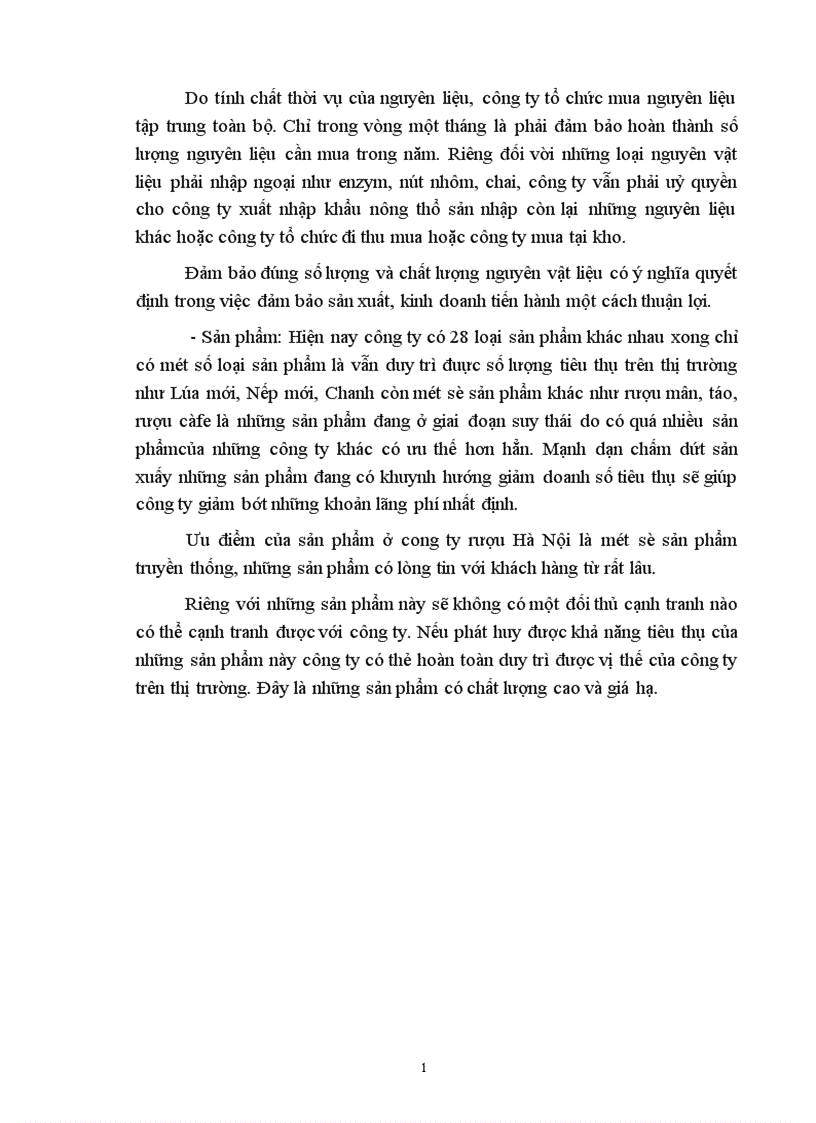image for page Báo cáo thực tập tổng hợp tại công ty rượu Hà Nội