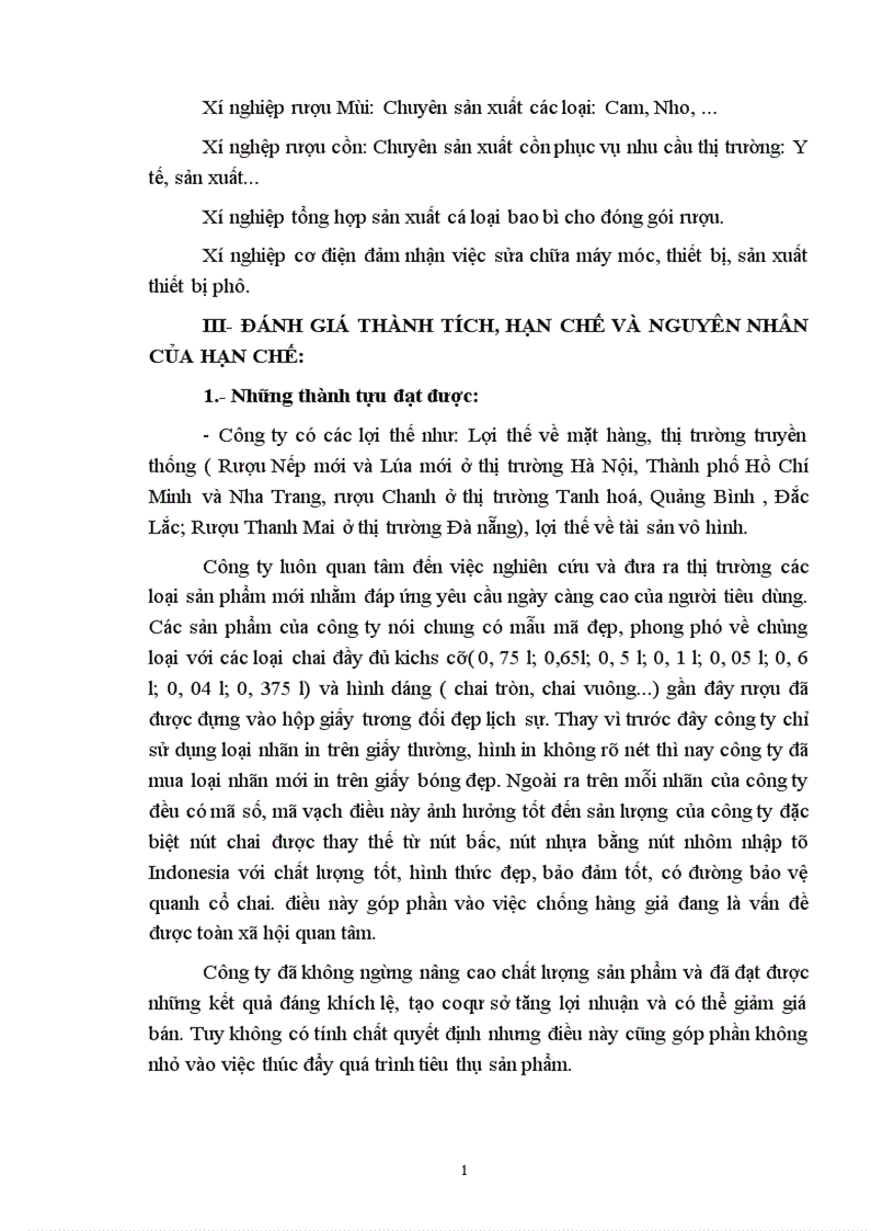 image for page Báo cáo thực tập tổng hợp tại công ty rượu Hà Nội