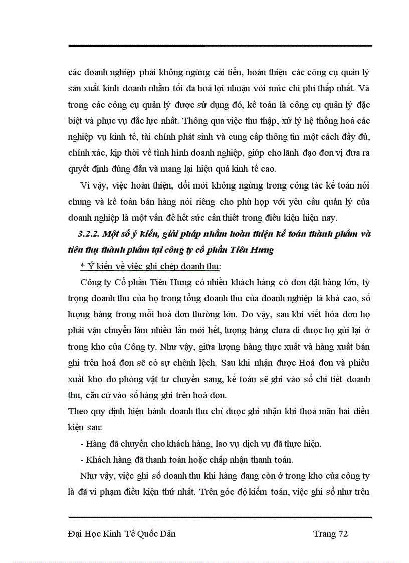 image for page Kế toán thành phẩm và tiêu thụ thành phẩm tại Công ty cổ phần Tiên Hưng 1