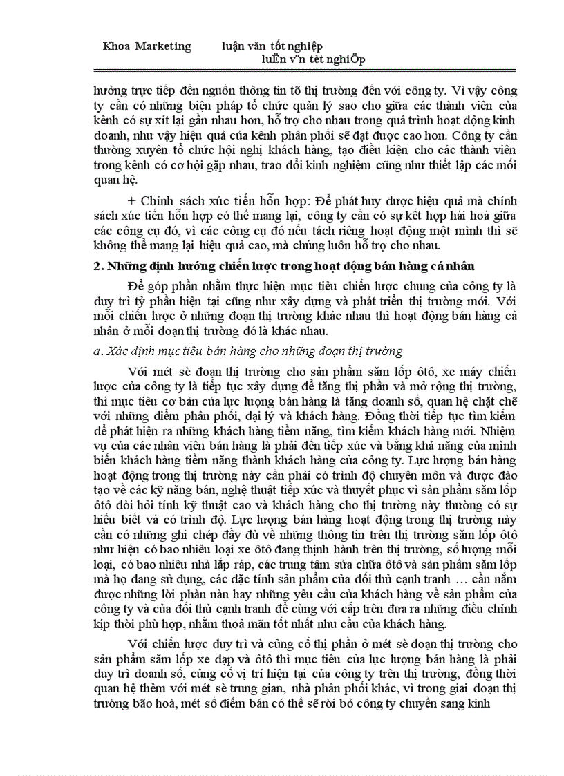 image for page Một số giải pháp marketing nhằm phát triển và hoàn thiện hoạt động bán hàng cá nhân trong thị trường công nghiệp của công ty Cao Su Sao Vàng 1