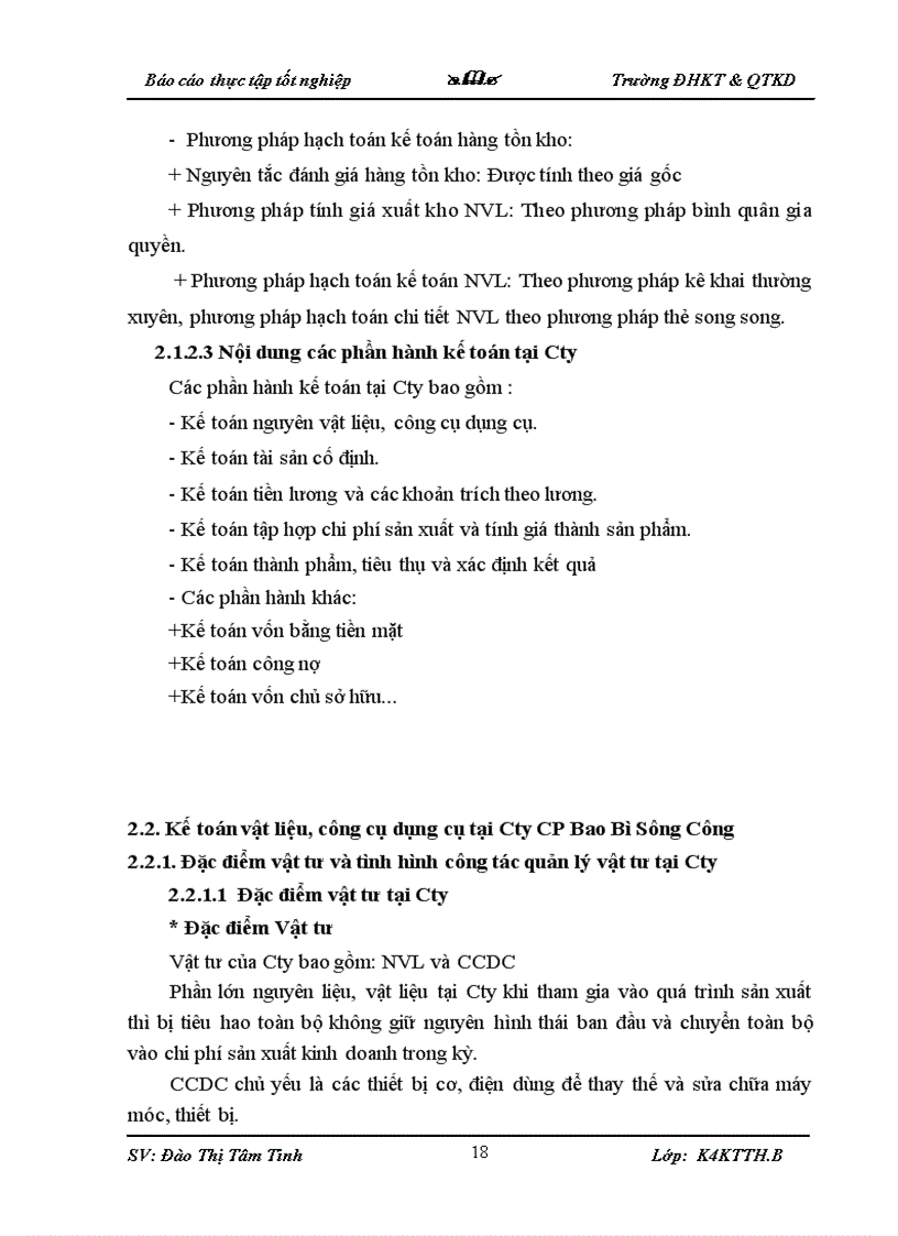 image for page Thực trạng về công tác kế toán tại Cty CP Bao Bì Sông Công
