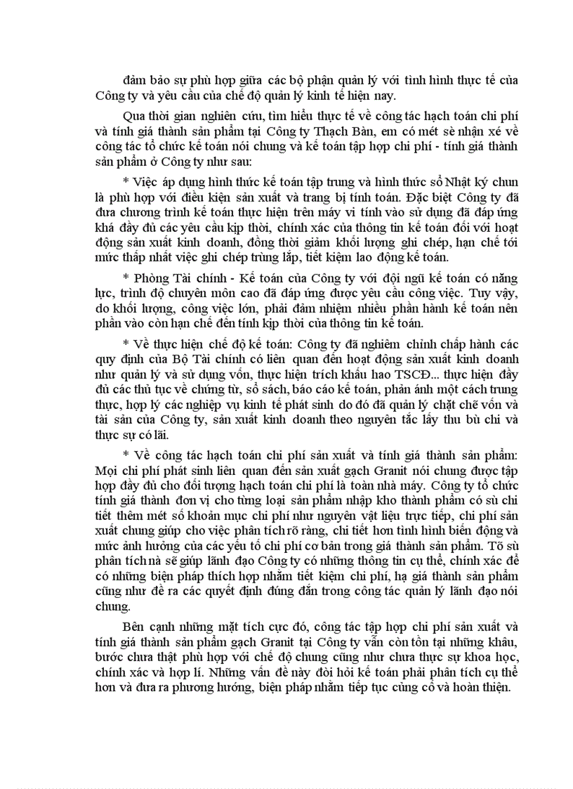 image for page Thực trạng công tác tổ chức hạch toán chi phí sản xuất và tính giá thành sản phẩm gạch ốp lát Granit tại Công ty Thạch Bàn 1