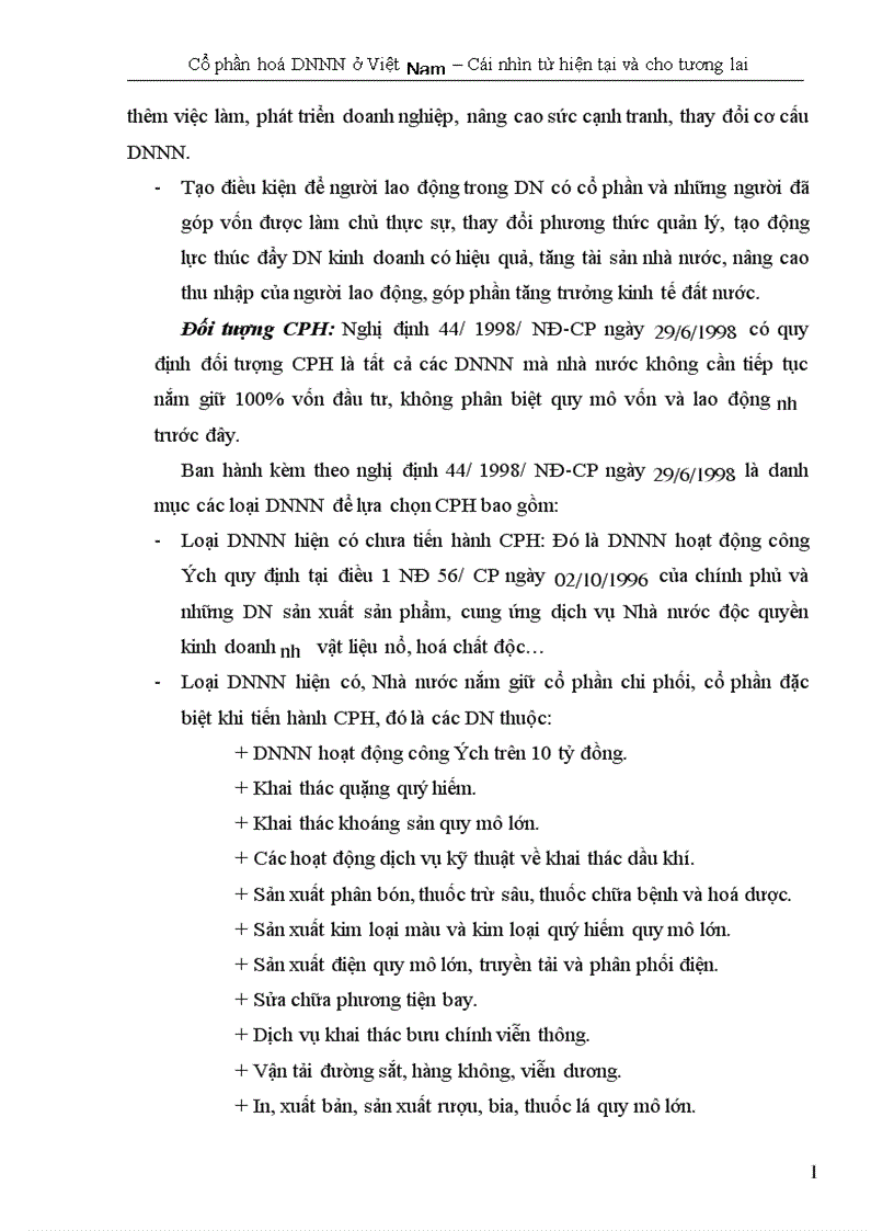 image for page Cổ phần hoá DNNN ở Việt Nam Cái nhìn từ hiện tại và cho tương lai