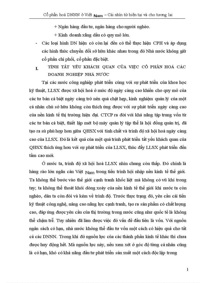 image for page Cổ phần hoá DNNN ở Việt Nam Cái nhìn từ hiện tại và cho tương lai