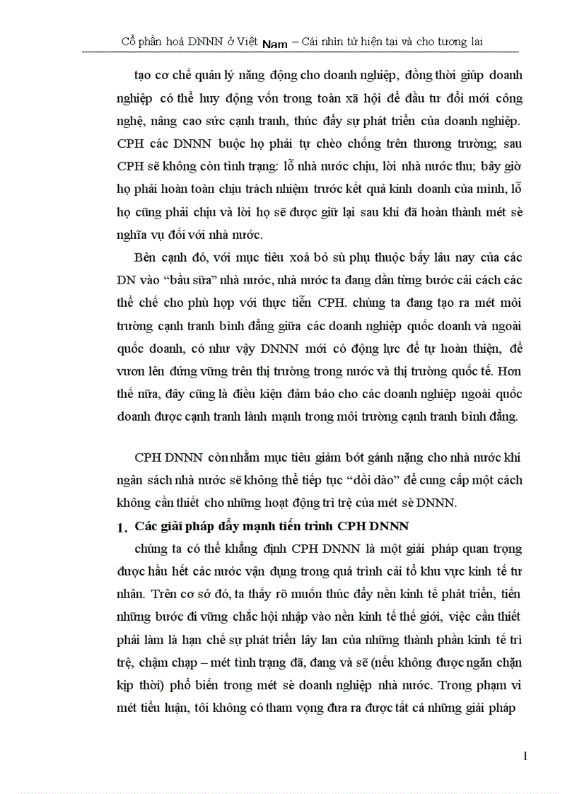 image for page Cổ phần hoá DNNN ở Việt Nam Cái nhìn từ hiện tại và cho tương lai