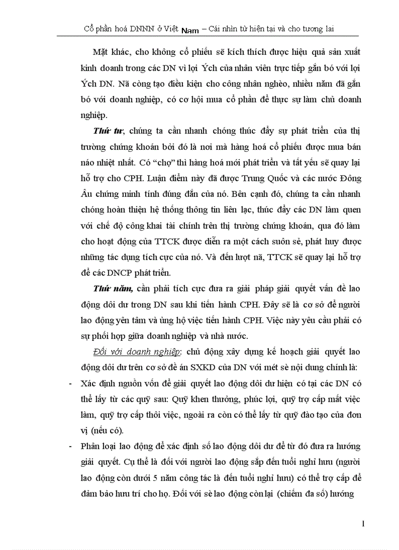 image for page Cổ phần hoá DNNN ở Việt Nam Cái nhìn từ hiện tại và cho tương lai