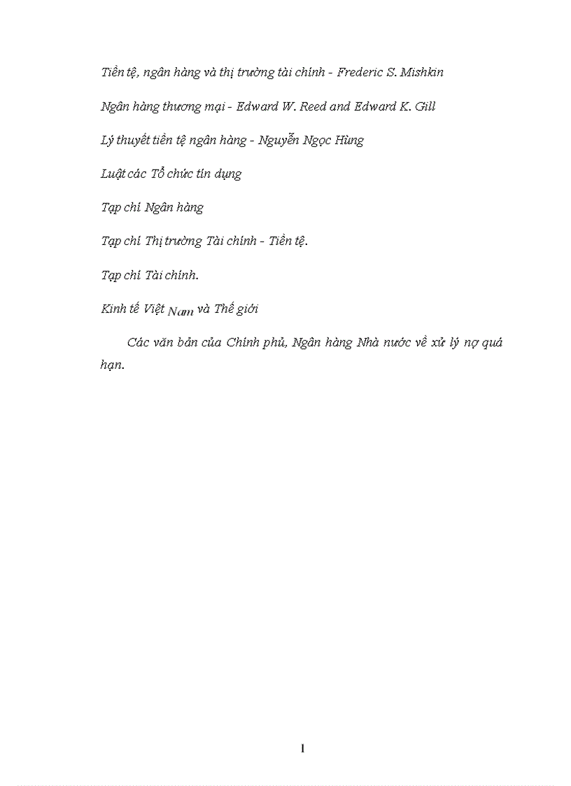 image for page Nợ quá hạn trong hoạt động tín dụng của ngân hàng thương mại trong nền kinh tế thị trường 1