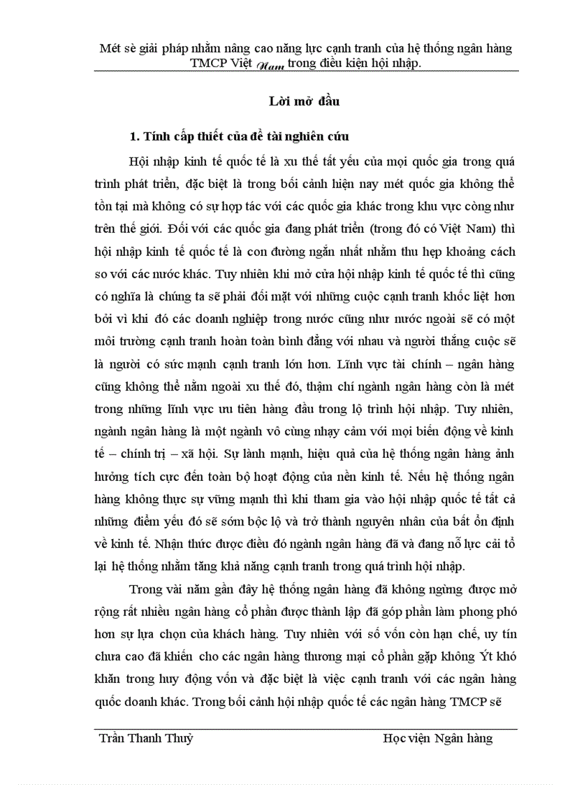image for page Một số giải pháp nhằm nâng cao năng lực cạnh tranh của hệ thống ngân hàng TMCP Việt Nam trong điều kiện hội nhập