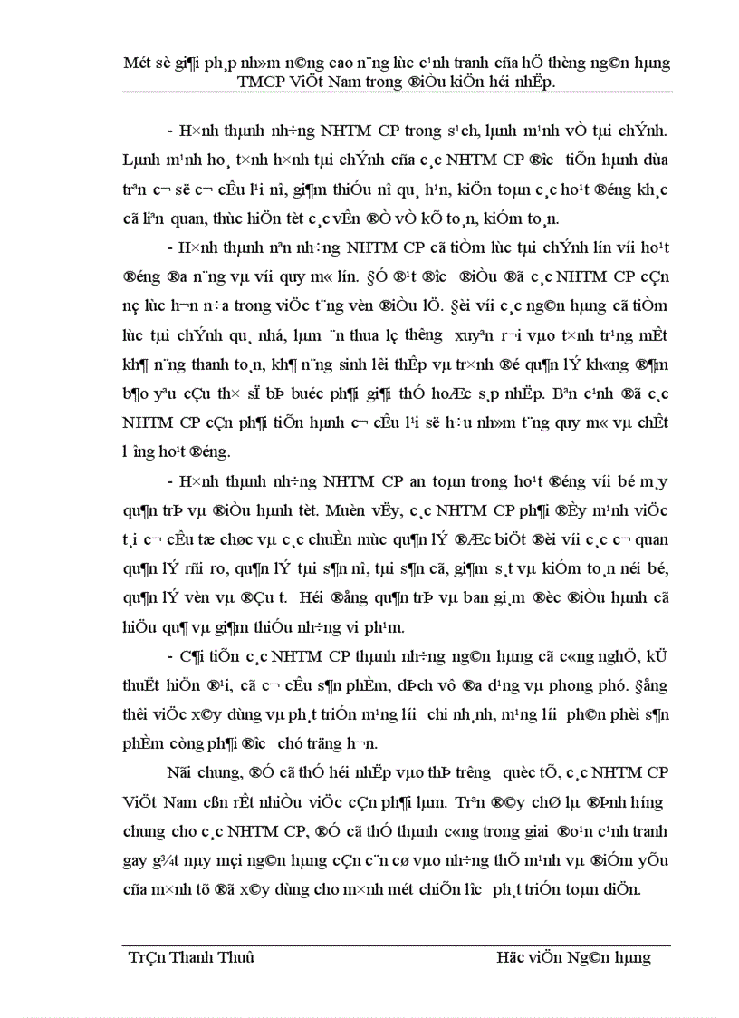 image for page Một số giải pháp nhằm nâng cao năng lực cạnh tranh của hệ thống ngân hàng TMCP Việt Nam trong điều kiện hội nhập