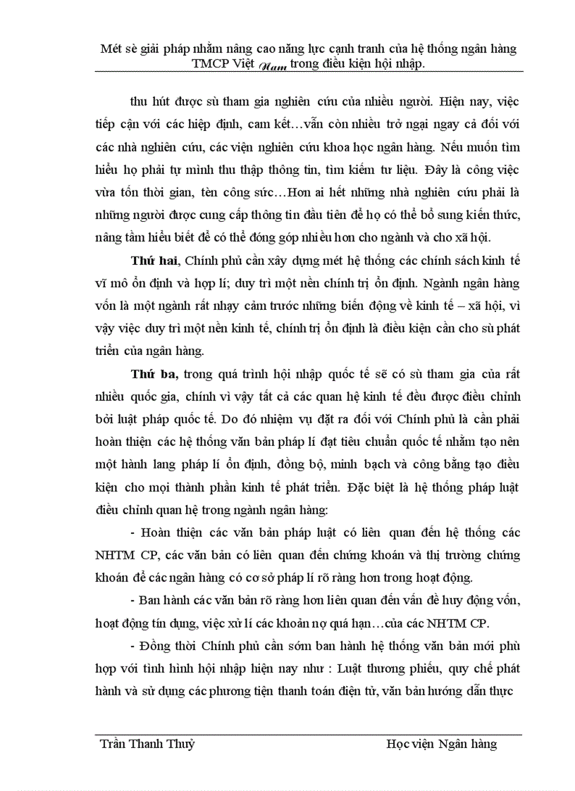 image for page Một số giải pháp nhằm nâng cao năng lực cạnh tranh của hệ thống ngân hàng TMCP Việt Nam trong điều kiện hội nhập