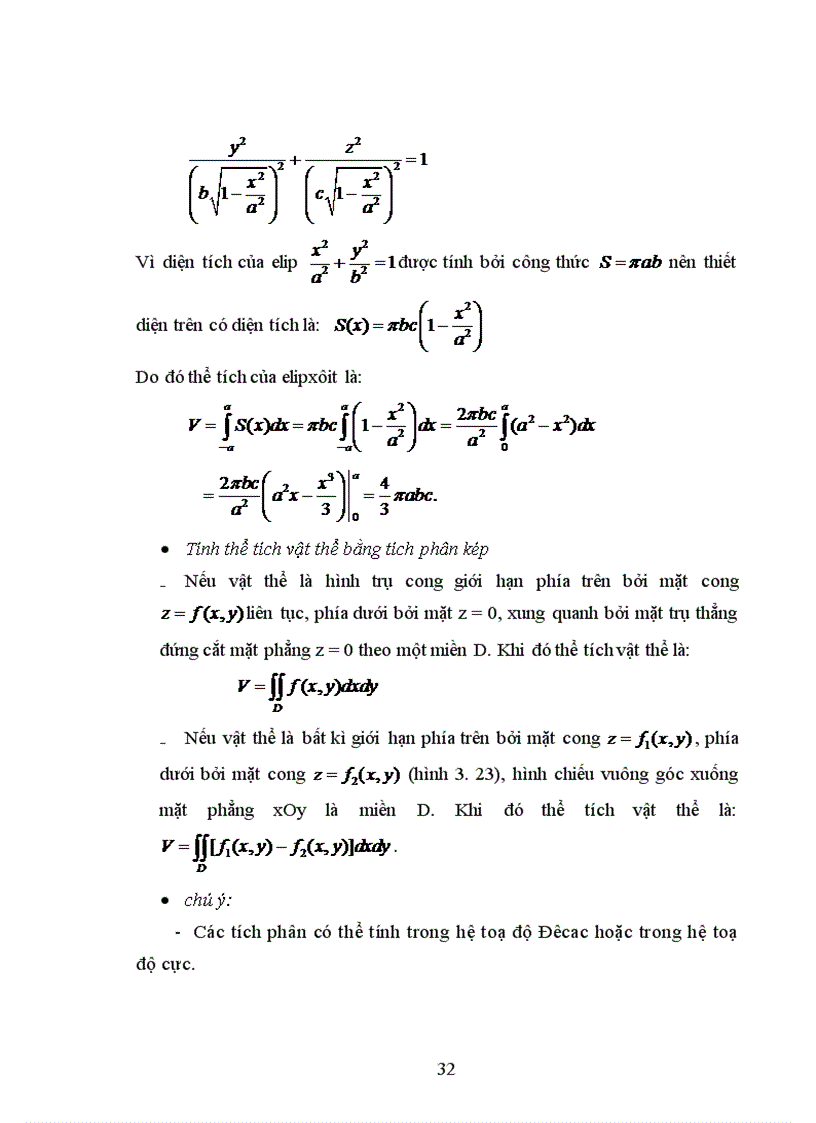image for page ứng dụng tích phân vào tính diện tích và thể tích