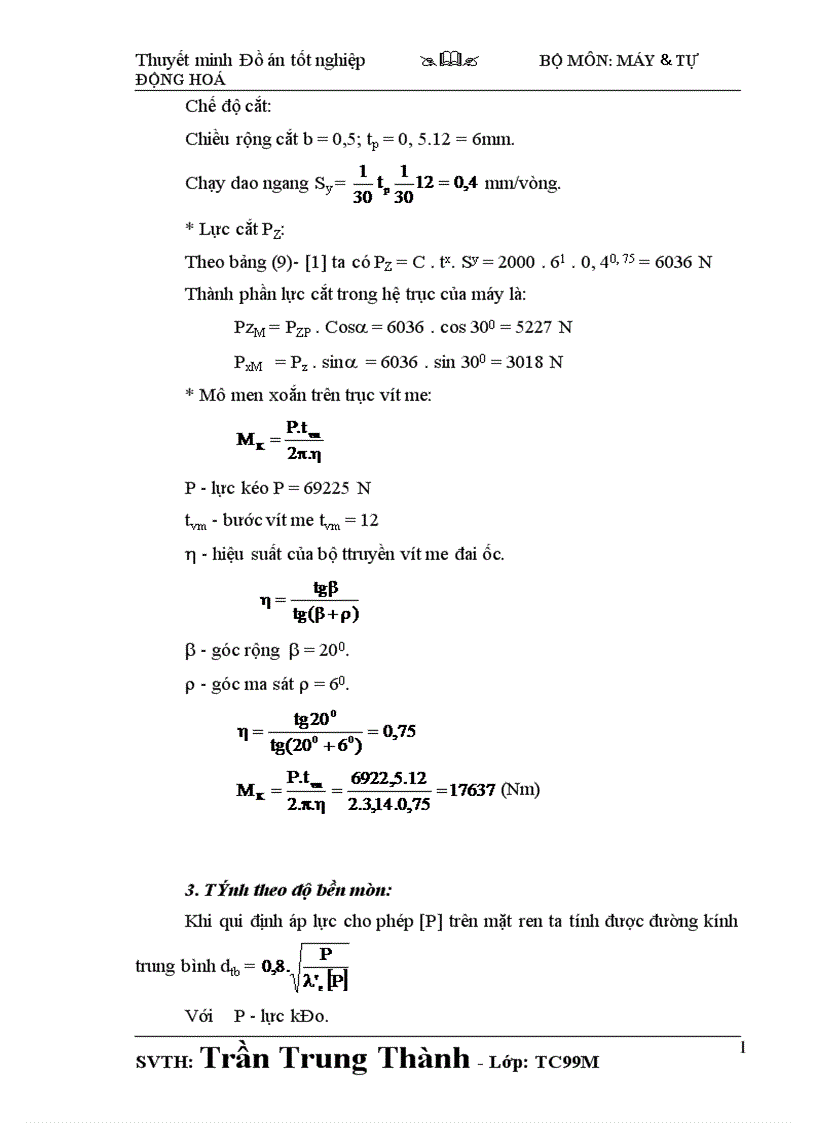 image for page Thiết kế máy tiện ren vít vạn năng