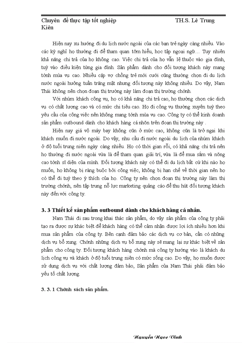 image for page Xây dựng chiến lược sản phẩm outbound dành cho khách hàng cá nhân tại công ty du lịch Nam Thái