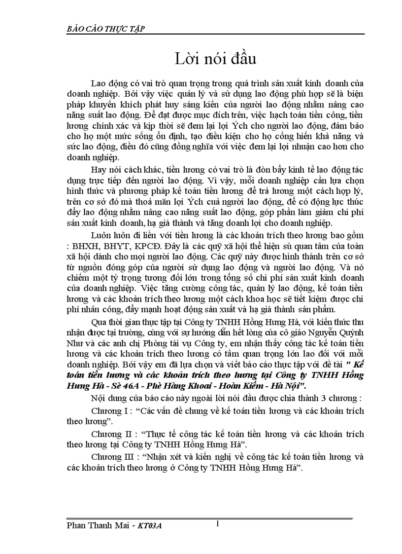 image for page Kế toán tiền lương và các khoản trích theo lương tại Công ty TNHH Hồng Hưng Hà Số 46A Phố Hàng Khoai Hoàn Kiếm Hà Nội 1